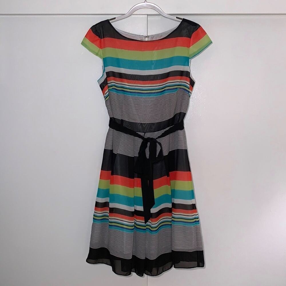 Colorful striped‎ dress